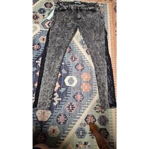 Dressfo Flower Lace Insert Low Waist Jeans size 10